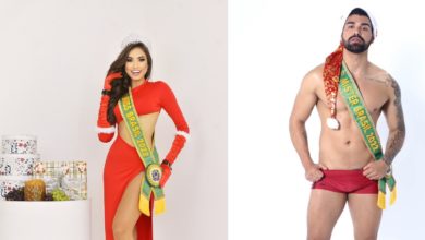 Tatiana Bertoncini e Paulo Roberto, Miss e Mister Brasil 2022 fazem ensaio para comemorar o Natal