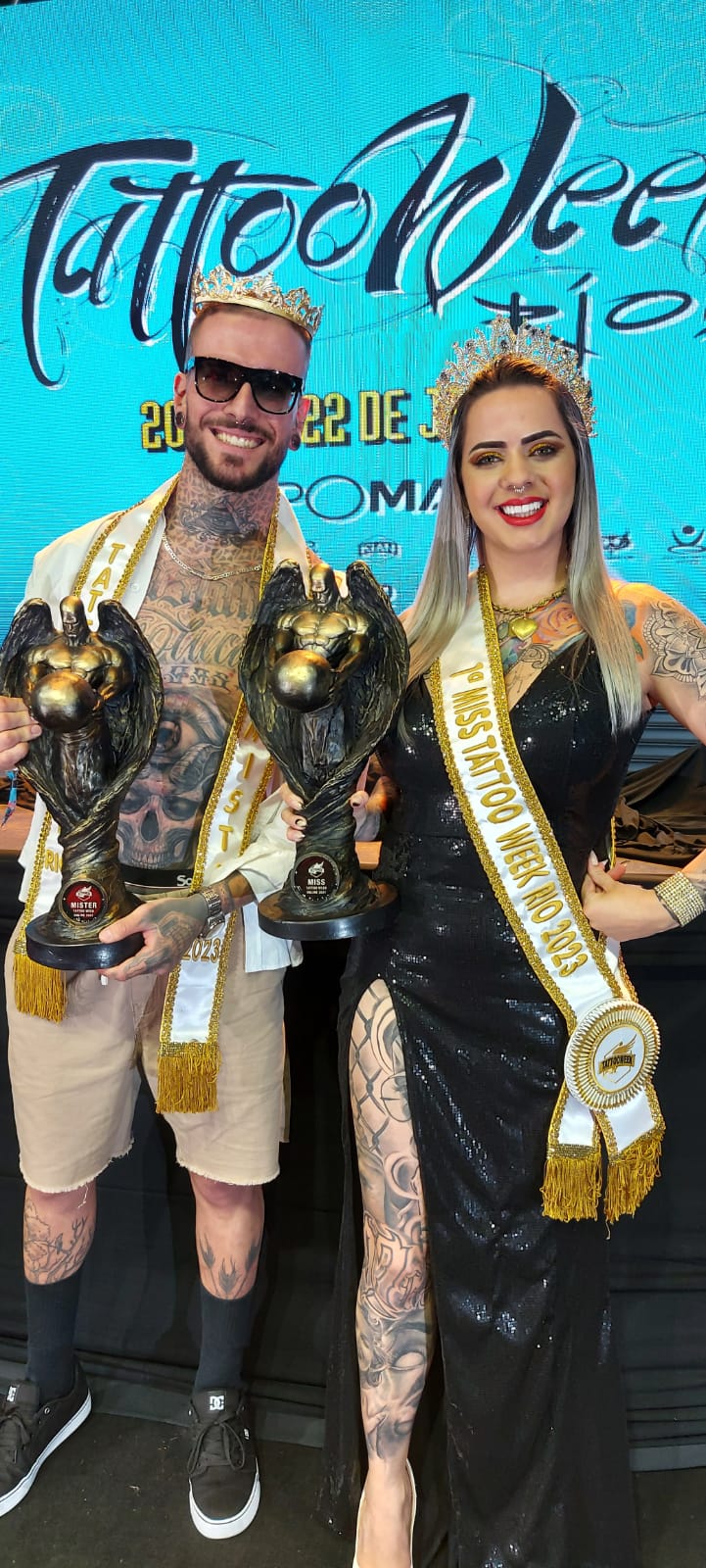 Eleitos a Miss e o Mister Tattoo Week Rio 2023