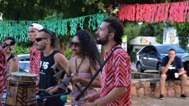 Tambores de Axé na programação do Pré Carnaval do Crato na Praça Zé Paj