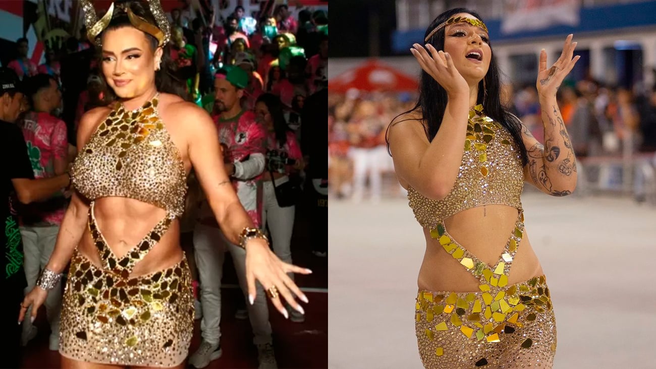 Musa do Carnaval, Bi Mejia usa mesmo look de Juju Salimeni em ensaio:  “minha inspiração”