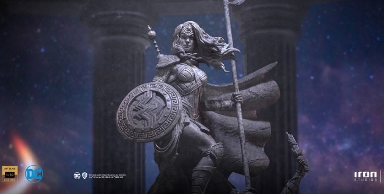 Mulher Maravilha ganha estatua em versao cor de Marmore da Iron Studios