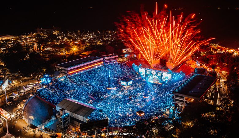 Vista aerea do evento que recebeu mais de 100 shows e 11 dias de competicoes Credito foto Alisson Demetrio