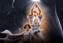 A iconica imagem do poster original de Star Wars ganha estatua pela Iron Studios