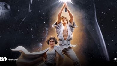 A iconica imagem do poster original de Star Wars ganha estatua pela Iron Studios