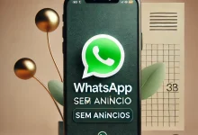 magem de um smartphone exibindo o ícone do WhatsApp GB e a mensagem 'Sem anúncios', simbolizando um aplicativo sem propagandas.