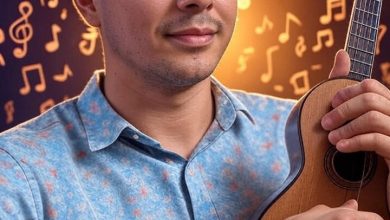 Imagem destacada do Método Violão 100 por Arthur Endo, curso de violão online com 100 níveis progressivos, acesso vitalício, suporte ao vivo e certificado reconhecido, com fundo vibrante de notas musicais e guitarra, ideal para iniciantes e avançados em 2025.